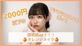 【毎日メイク】プチプラコスメを使ってオレンジメイク🍊🧡【天野優希】