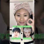 NCT COVER MAKEUP💚 Doyoung&Taeyong ver🐰🌹ドヨン&テヨン風ものまねメイク🪄 #nct #nct127 #makeup